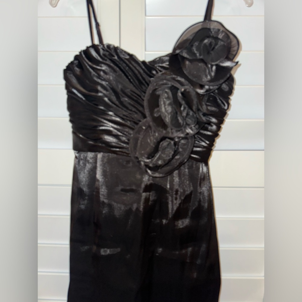 Aidan Mattox Organza Strapless Mini Black Dress Size: 6 NWT - Picture 3 of 14